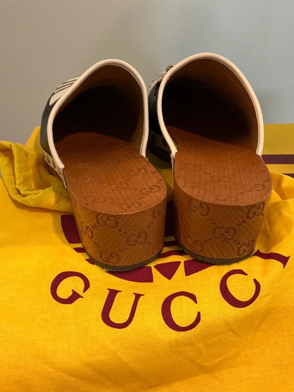Gucci x Adidas Black Logo Horsebit Clog Mule Sandals men’s 8.5